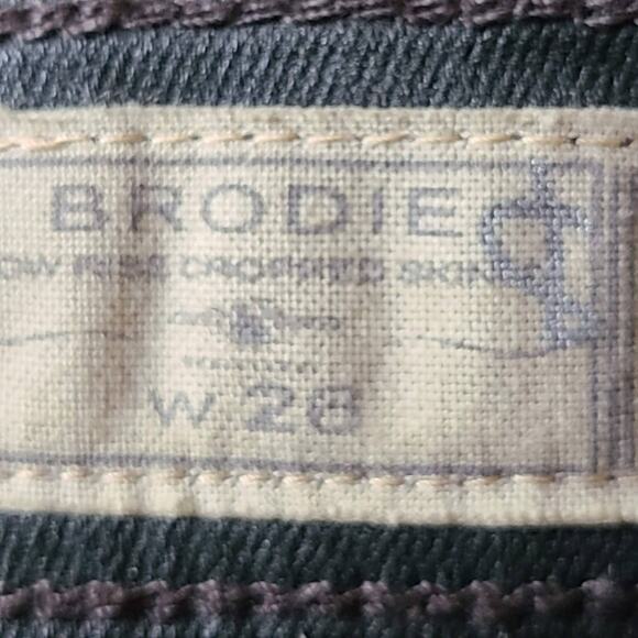 ALLSAINTS Brodie Petrel Gray Coated Skinny‎ Stretch Ankle Zip Jeans Women's 26 - Picture 13 of 15